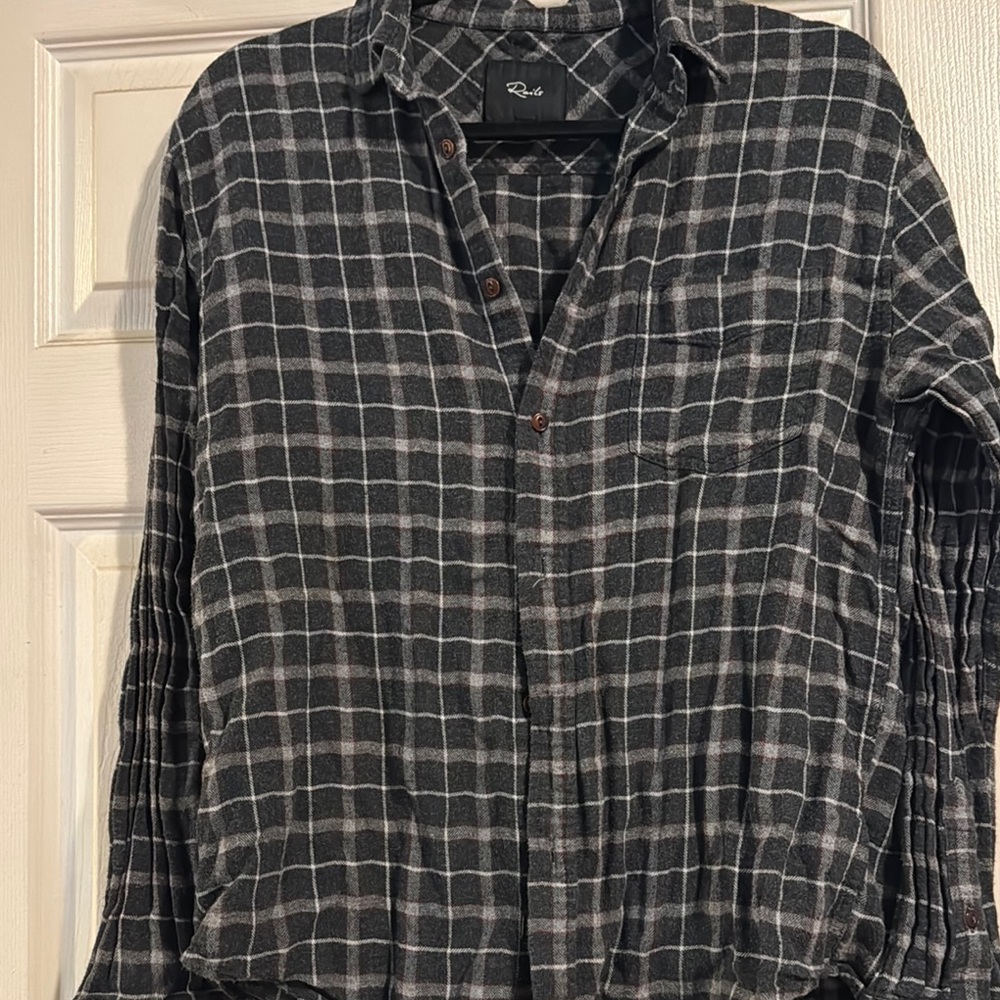 Plaid Black and Gray Women’s Shirt by Rails
